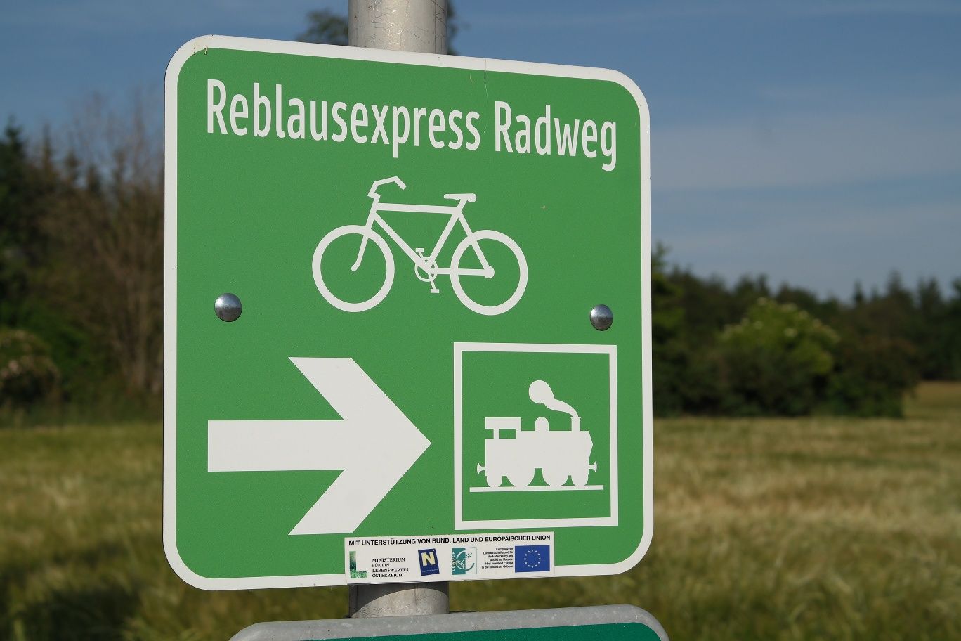 Beschilderung Reblausexpress Radweg